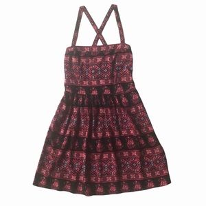 Abercrombie & Fitch Dress Spaghetti Straps Boho Ethnic Tribal Sundress Size XS